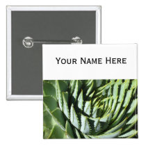 Spiral aloe pin-back button badge buttons