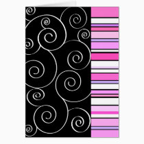 Spiral and stripes - Card