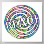 Spiral Circle Peace Poster