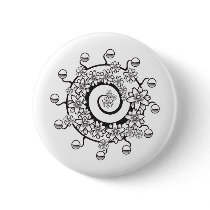 spiral flower tattoo design buttons