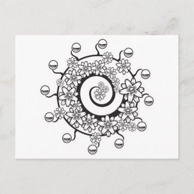 tattoo flower designs. spiral flower tattoo design