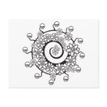 spiral flower tattoo design postcard