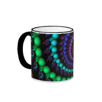 Spiral Fractal Rainbow Mug