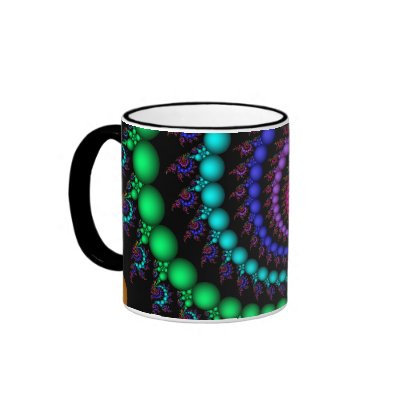 Spiral Fractal Rainbow Mug by StarStock