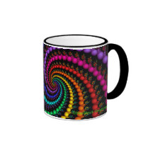 Spiral Fractal Rainbow Mug