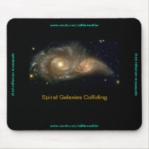 Spiral Galaxies Colliding Mousepad mousepads