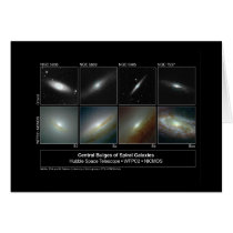 Spiral Galaxy Bulges Hubble Telescope Photo cards