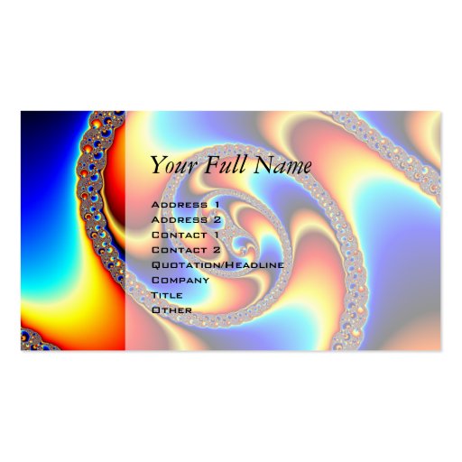 Spiral Galaxy - Fractal Art Business Card (front side)