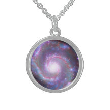 Spiral Galaxy M-51 Sterling Silver Necklace