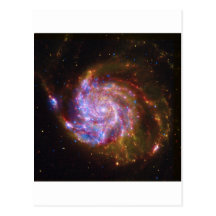 Spiral Galaxy Messier 101 Postcard