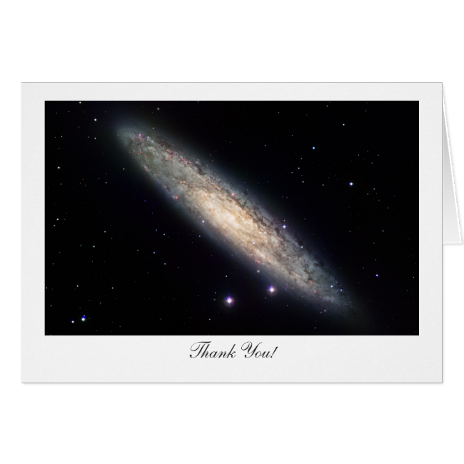 Spiral Galaxy NGC253 - Saying Thank You Greeting Card Spiral Galaxy NGC253 - Saying Thank You Greeting Card
