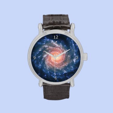 Spiral Galaxy NGC 1232, astronomy space picture Wristwatch