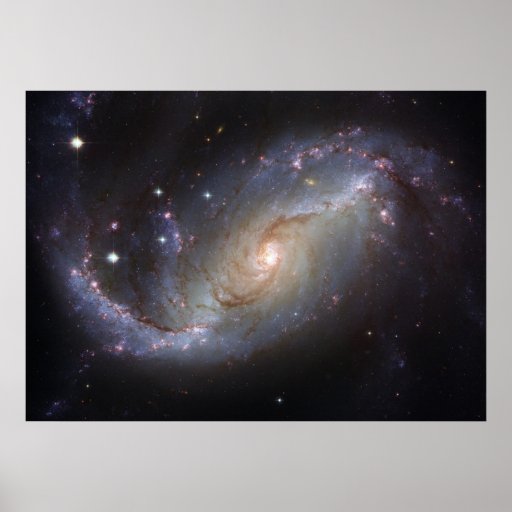 Spiral Galaxy NGC 1672 by the Hubble Telescope Print
