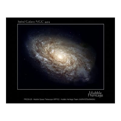 Spiral Galaxy NGC 4414 Hubble Telescope Photo Poster by Space_Exploration