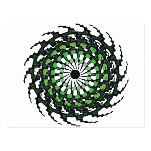 SPIRAL GREEN POSTCARDS