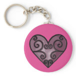 Spiral Heart Keychain