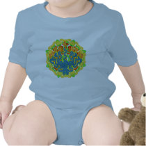 Spiral Menorah 2-Sided Infant Creeper