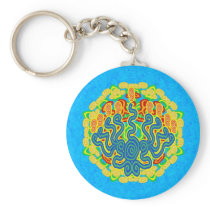 Spiral Menorah Keychain