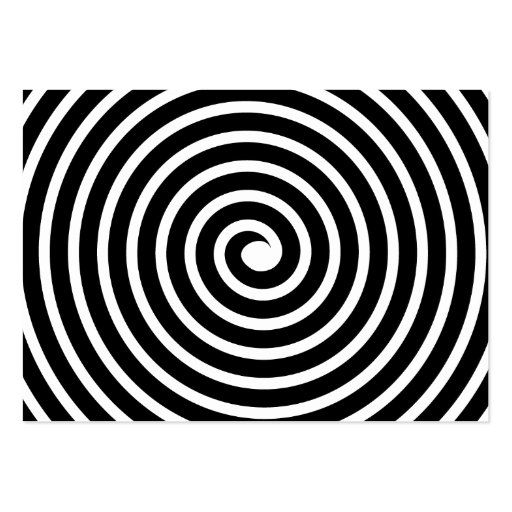 Spiral Motif - Black and White Business Card (front side)