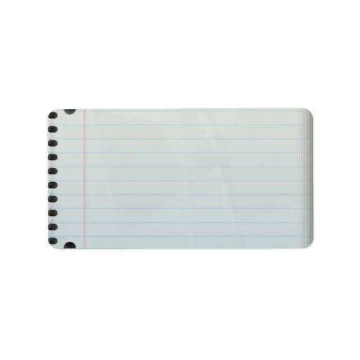 Spiral Notebook Lined Paper Label Zazzle