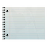 Spiral Notebook Lined Paper Postcard
