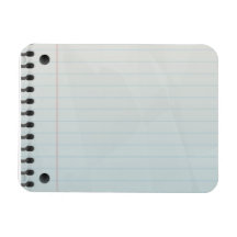 Spiral Notebook Lined Paper Rectangle Magnet