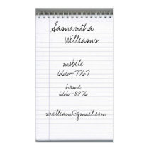 Spiral Notebook note pad business cards business cards