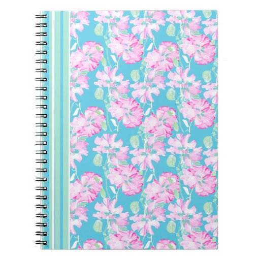 Spiral Notebook Or Journal, Pretty Pink Roses | Zazzle