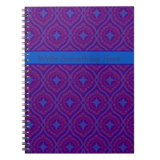 Spiral Notebook or Journal: Purple, Blue Pattern