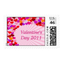 "Spiral of hearts" postage stamp stamps