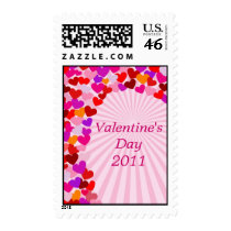 "Spiral of hearts" postage stamp stamps