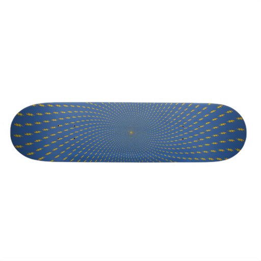 Spiral of Lightning Bolts Custom Skateboard
