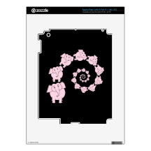 Spiral of Pink Elephants. iPad 3 Skin