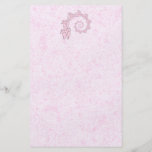 Spiral of Pink Elephants. Pink Background. Personalized Flyer