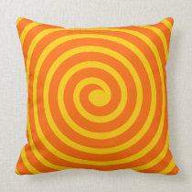 Spiral  -  Orange on Amber american mojo pillows