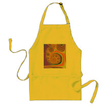 Spiral Orange Purple Fractal Aprons