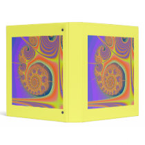 Spiral Orange Purple Fractal Binder
