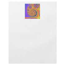 Spiral Orange Purple Fractal Flyers