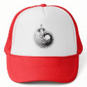 Spiral Plant Tattoo Design hats