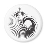 Spiral Plant Tattoo Design magnets