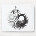 Spiral Plant Tattoo Design mousepads