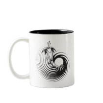 Spiral Plant Tattoo Design mugs by doonidesigns Spiral Plant Tattoo Design mugs