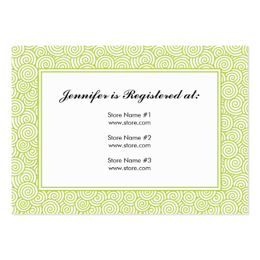 Spiral Registry Card - 3.5" x 2.5" Business Card Template (front side)
