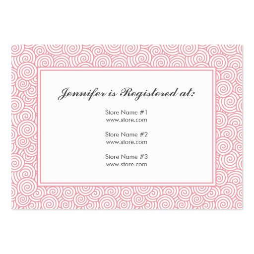 Spiral Registry Card - 3.5" x 2.5" Business Card Templates (front side)
