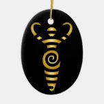 Spiral River Goddess - Gold Christmas Tree Ornament