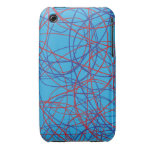 Spiral Scribble Allegro: Aqua Case-Mate iPhone 3 Case