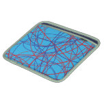 Spiral Scribble+Circles Allegro: Aqua iPad Sleeve