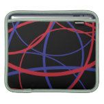 Spiral Scribble+Circles Allegro: Black iPad Sleeves