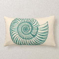 Spiral Seashell Throw Pillows