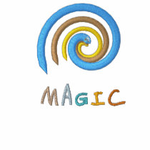 Spiral Shell Magic Embroidered Black Polo Shirt embroidered shirts by zooogle Spiral Shell Magic Embroidered Black Polo Shirt embroidered shirts